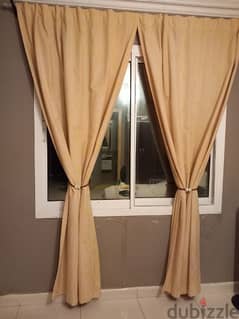 2 piece yellow curtains