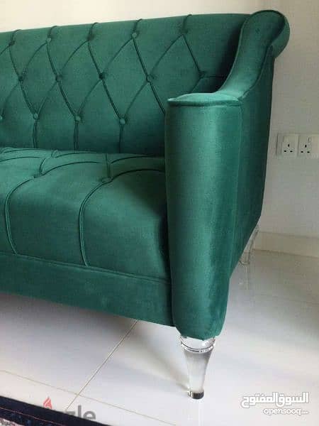 كرسي فخم اللون اخضر ملكي 1