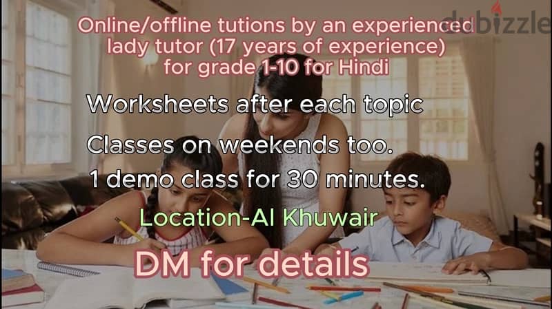 Hindi tuitions for grade 1-10 0