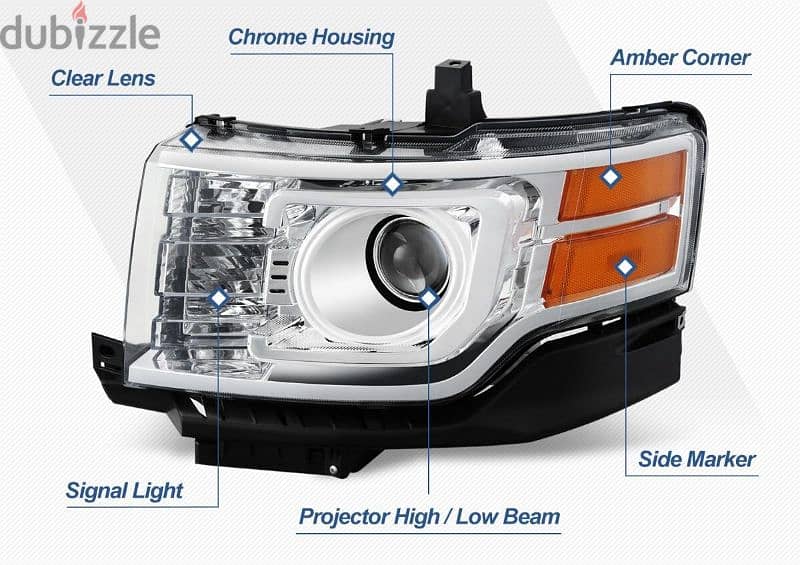 Ford flex headlights OEM pair 2009/2012 2