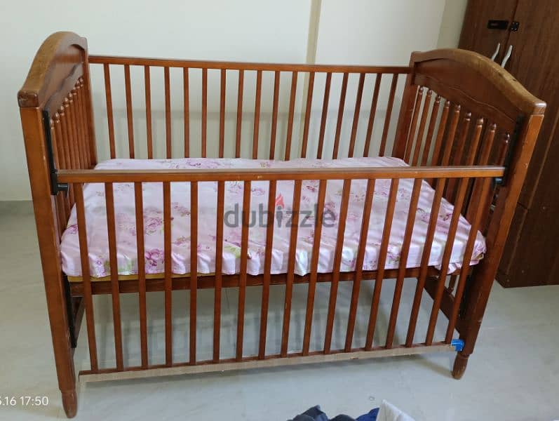 Wooden Baby Crib 1
