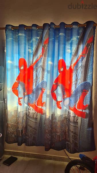 kids spiderman curtains set of 2 1