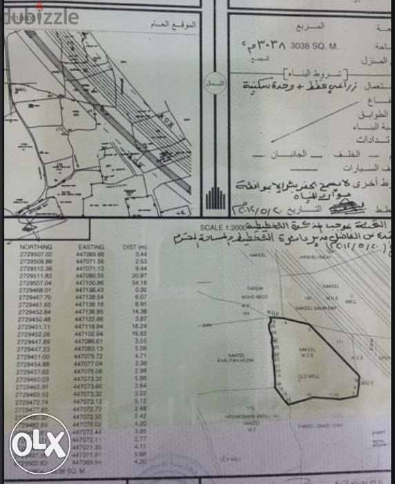 ارض زراعية على خط الاول الشارع العام المزدوج الجديد الى الامارات 2