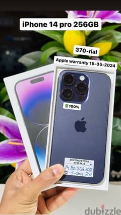 iPhone 14 pro 256GB - 15-05-2024 apple warranty - good phone