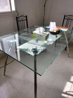 Glass dinning table