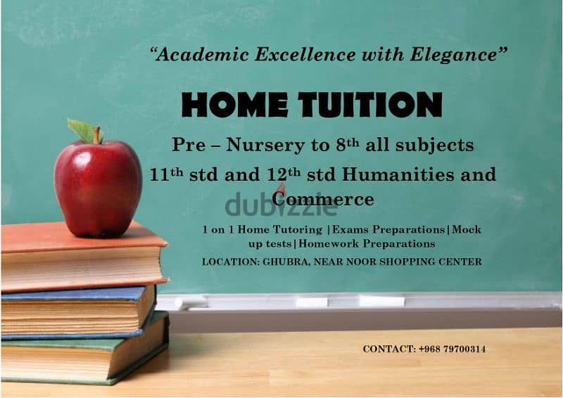 Home Tuition -  Pre Nursery to 8th std all subjects 0