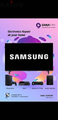 Samsung sony LG TCL Nikai Smart normal Led lcd TV repairing service