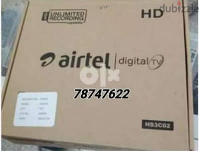 Full HDD Airtel set top box with 6months malyalam tamil telgu kannada