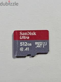 SanDisk 512gb memory card less use