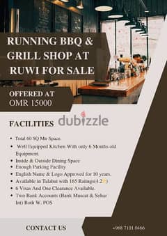 Well Running BBQ And Grill Shop For Sale