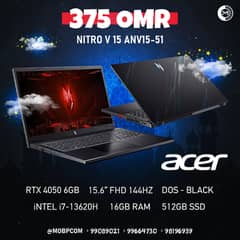 Acer Nitro V 15 RTX 4050 , i7 13620H , 144Hz FHD , 512GB SSD - لابتوب