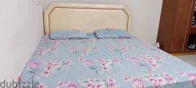 King Size Bed and Cot with Two Pillows