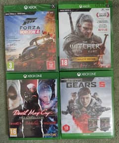 The Witcher 3, Forza Horizon 4,
Devil May Cry HD, Gears 5