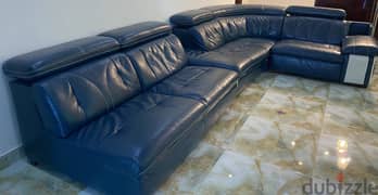 6 seater leather sofa