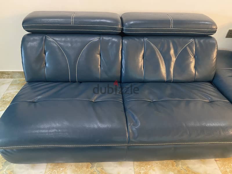 6 seater leather sofa 1
