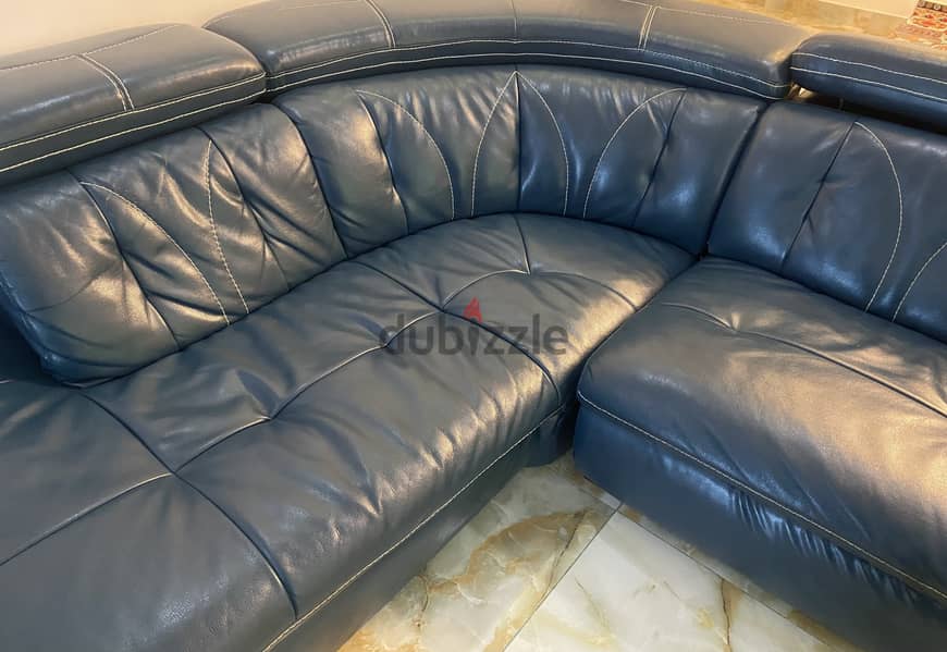6 seater leather sofa 2