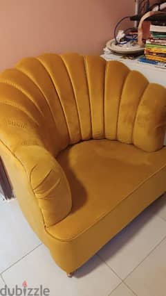 yellow royal armchair