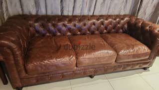 Berkeley Leather Sofa and Marina table