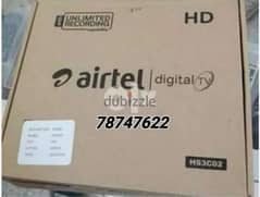 Airtel HD setup box with subscription abelebal