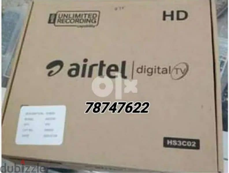 Digital Airtel Hd receiver with Six months Malyalam Tamil telgu kannad 0