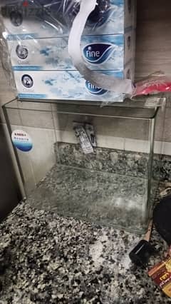 Fish tank and accessories with stones- clearance sale