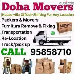 Mover and Packers  furniture and fixing