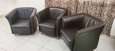 Sofa (leather)- 3 No's, 25 OMR for each