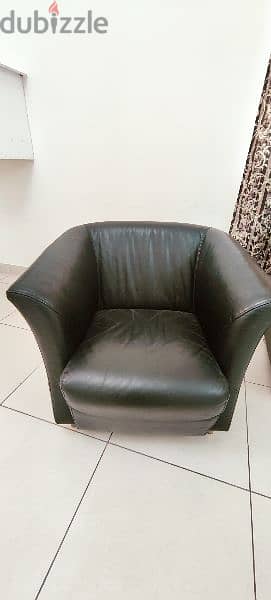 Sofa (leather)- 3 No's, 25 OMR for each 1