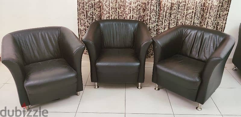 Sofa (leather)- 3 No's, 25 OMR for each 2