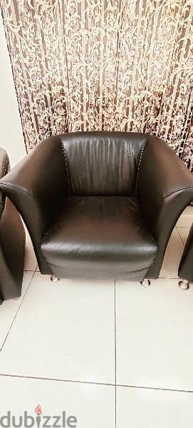 Sofa (leather)- 3 No's, 25 OMR for each 3