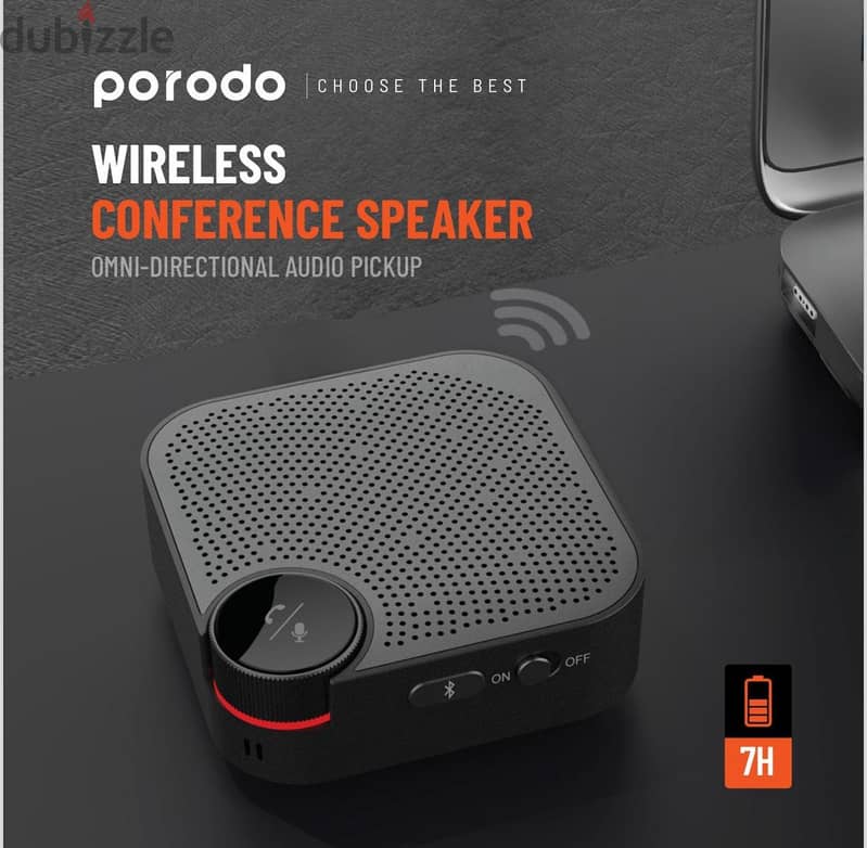 Porodo Wireless Conference Speaker Omni Directional Audio Pickup PD-BC 1