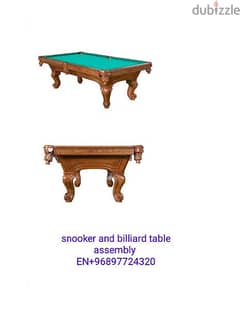 snooker and billiard table installation