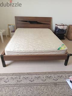 double bed with mattres