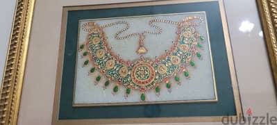 Beautiful Gold plated Necklace frame with Mother of Pearl