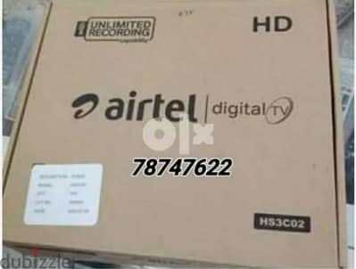 new DTH Indian Airtel HD box with one month subscription Malayalam T