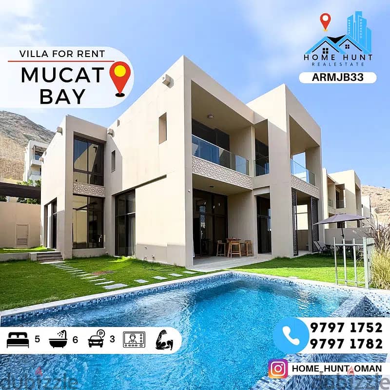 MUSCAT BAY | FULLY FURNISHED MODERN 4+1 BR WATERFRONT VILLA 0