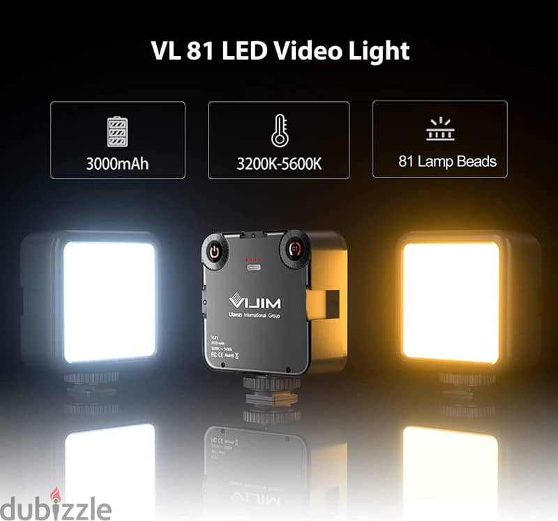 ULanzi VL81 Bi-Color Fill light Mini (BoxPacked) 3