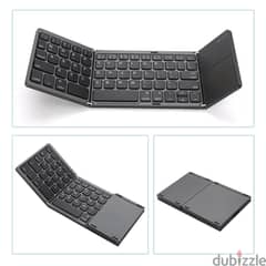 Foldable Bluetooth Keyboard With Touchpad (BoxPacked) 0
