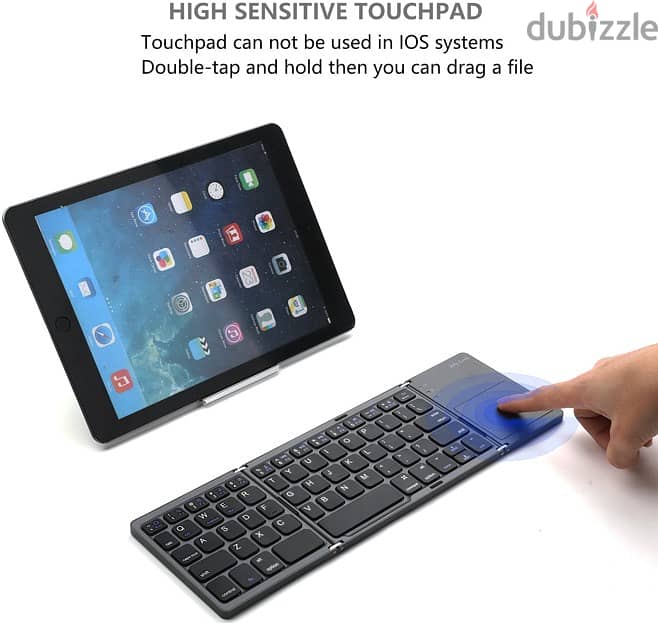 Foldable Bluetooth Keyboard With Touchpad (BoxPacked) 4