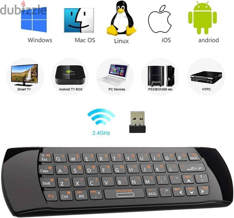 Wireless air mouse & keyboard rii mini 125 (BoxPacked) 2