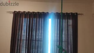 2 set curtain with rod