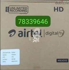 Airtel receiver with 6months malyalam tamil telgu kannada 0