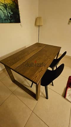 IKEA Solid Wood Table with chairs