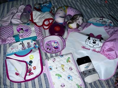 Girl Accessories bib,bottle,socks,plate