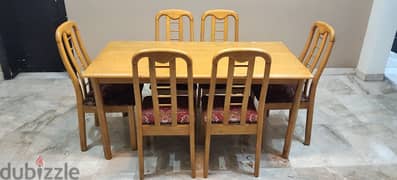 6 Seater dinning table & chair