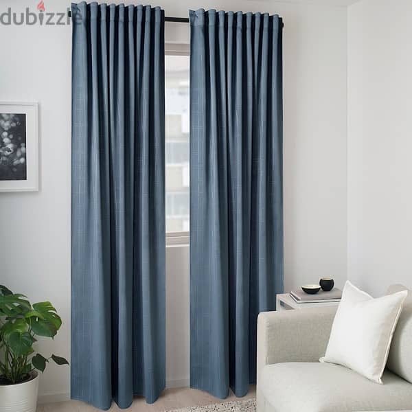 Curtains in Blue & Grey Sets 2