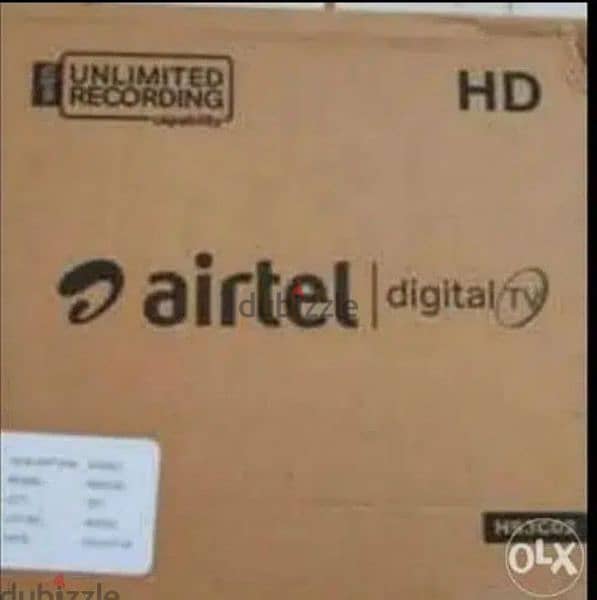 New Airtel Digital HD Receiver with 6months malyalam tamil 0