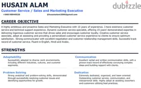 Sales, Marketing and Customer Service Executive