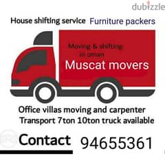Muscat house shifting and transport services and services