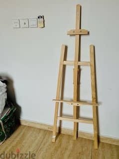 wooden painting stand